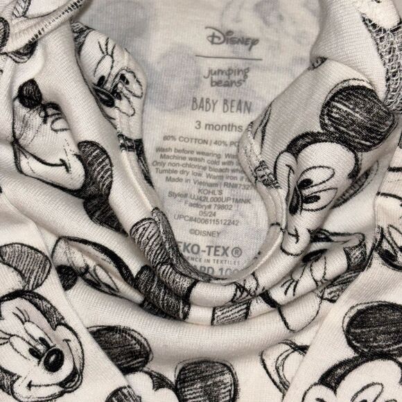 Three Piece Set Mickey Mouse Baby Boy Bodysuit Set - Picture 4 of 4